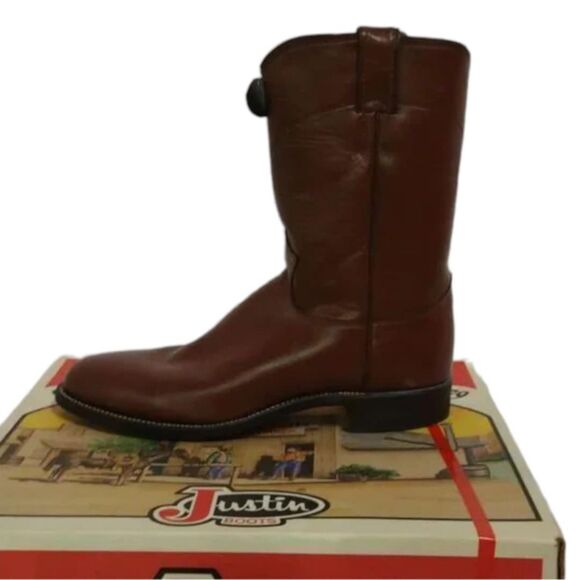 NWT Justin Boots 3404 Leather Roper Boots W/ A Bonus Surprise 10A! CONSIGNMENT! - Picture 7 of 15